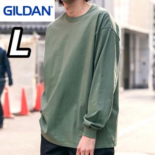 ギルタン(GILDAN)の新品未使用 ギルダン 6oz ウルトラコットン 無地 ロンT ミリタリー L(Tシャツ/カットソー(七分/長袖))