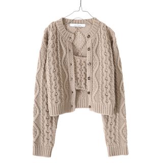 値下＊新品 rokh CABLE KNIT CARDIGAN WITH BRA (カーディガン)