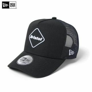 FCRB 18SS ブラック NEW ERA EMBLEM MESH CAP