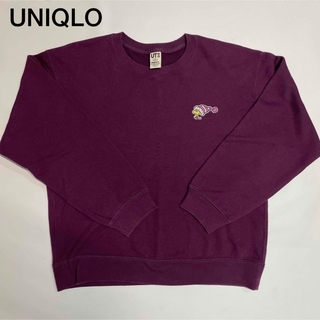 ユニクロ(UNIQLO)のUNIQLO  PEANUTS 刺繍 スウェット クルーネック コラボ　XL(トレーナー/スウェット)