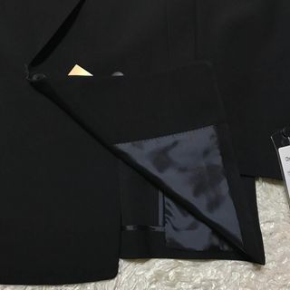 【在庫限り】礼服ダブル　ウエスト調整付き　黒　新品　高級　ゆったり　E933