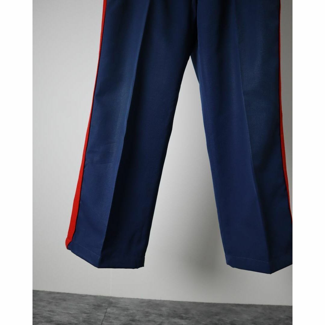ART VINTAGE(アートヴィンテージ)の【vintage】サイドライン デザイン バイカラー ウール スラックス 青 赤 メンズのパンツ(スラックス)の商品写真