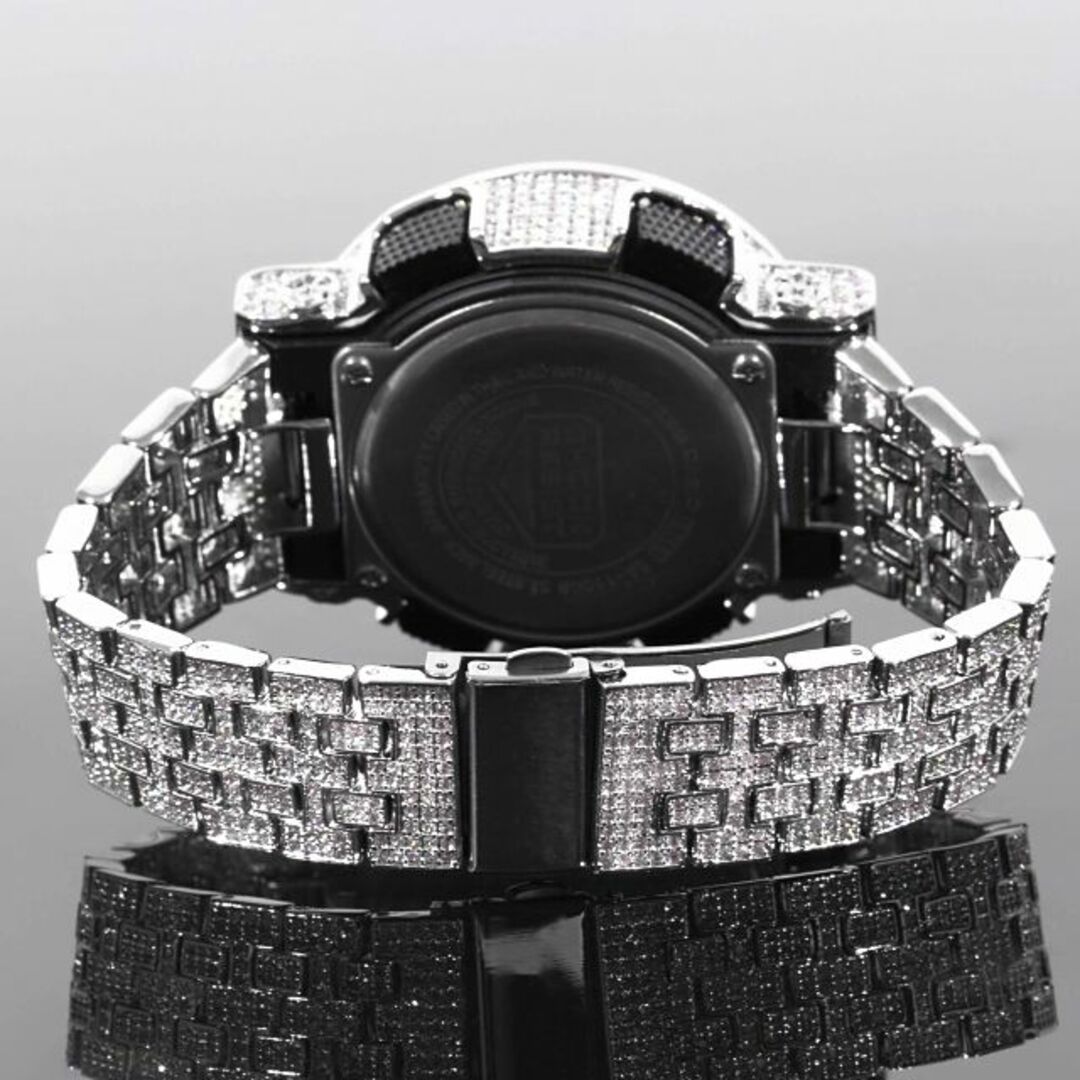 G-SHOCK(ジーショック)のG-SHOCK カスタム レインボーベゼル GA110 ゴールド文字盤 フルカスタム Gショック 大粒CZダイヤベゼル（キュービックジルコニア）18Kゴールド メンズの時計(腕時計(アナログ))の商品写真