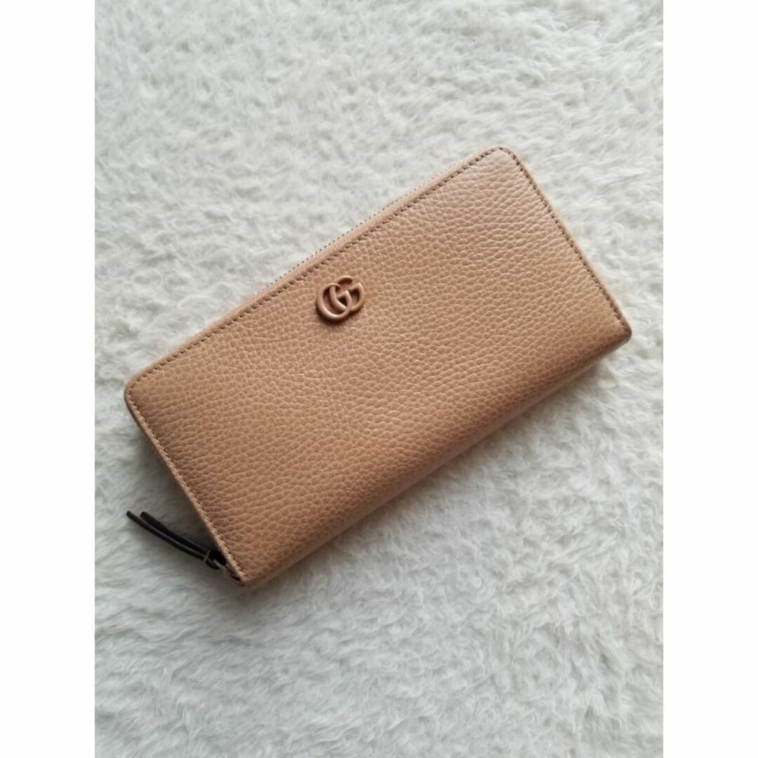 GUCCI グッチ ダブルG ラウンドファスナー 長財布 ローズベージュ GUCCI グッチ ダブルG ラウンドファスナー 長財布 ローズベージュ
