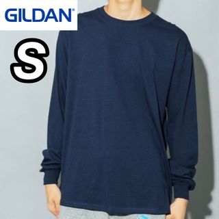 ギルタン(GILDAN)の新品未使用 ギルダン 6oz ウルトラコットン 無地 ロンT 紺 ネイビー S(Tシャツ/カットソー(七分/長袖))