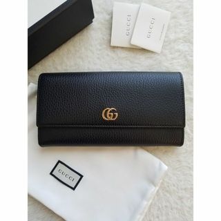 Gucci - GUCCI グッチ プチマーモント コンチネンタル 長財布 ブラック