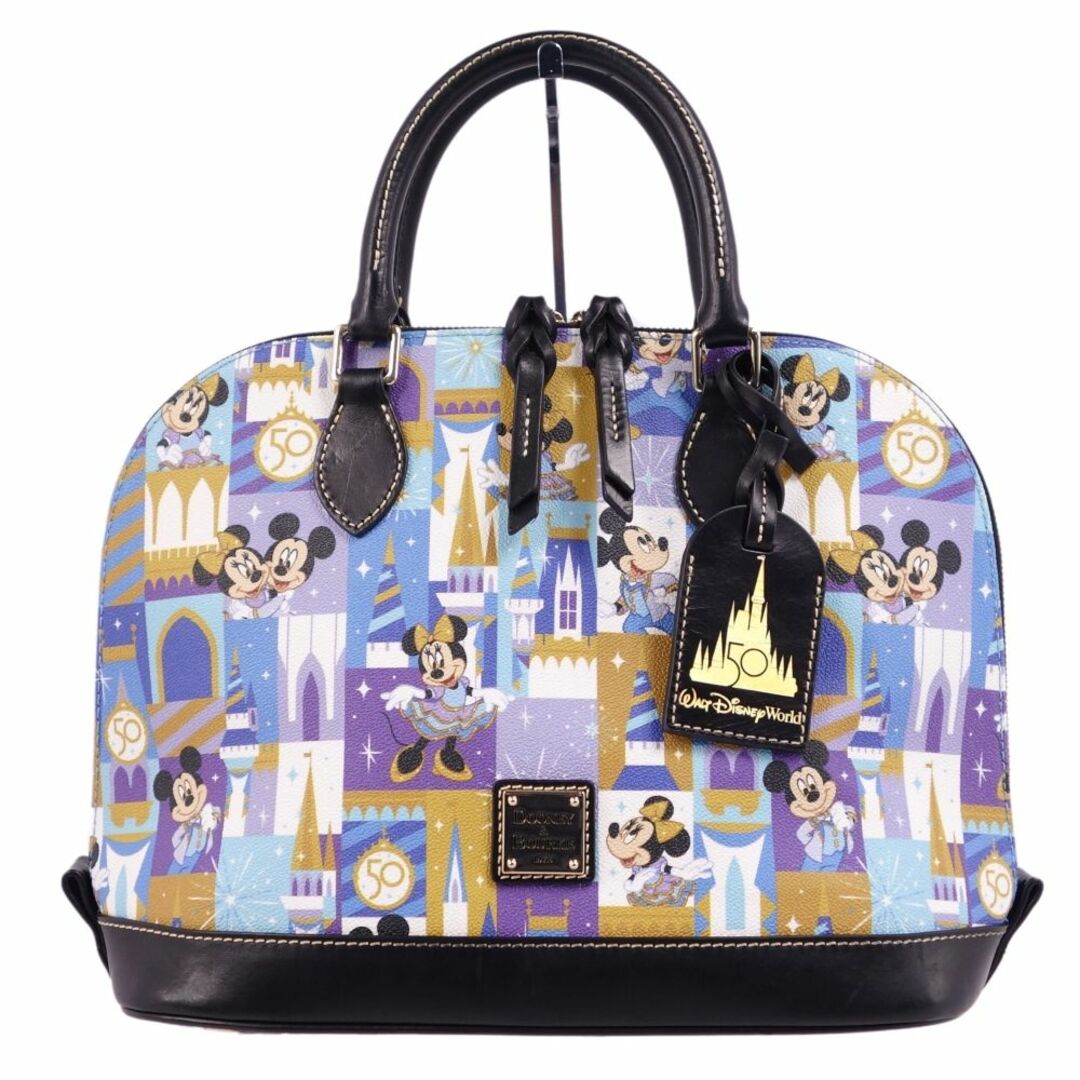 美品 ドゥーニー＆バーク DOONEY&BOURKE バッグ ディズニー 50周年 2way ハンドバッグ ショルダーバッグ レザー カバン 鞄 レディース マルチカラー レディースのバッグ(ハンドバッグ)の商品写真