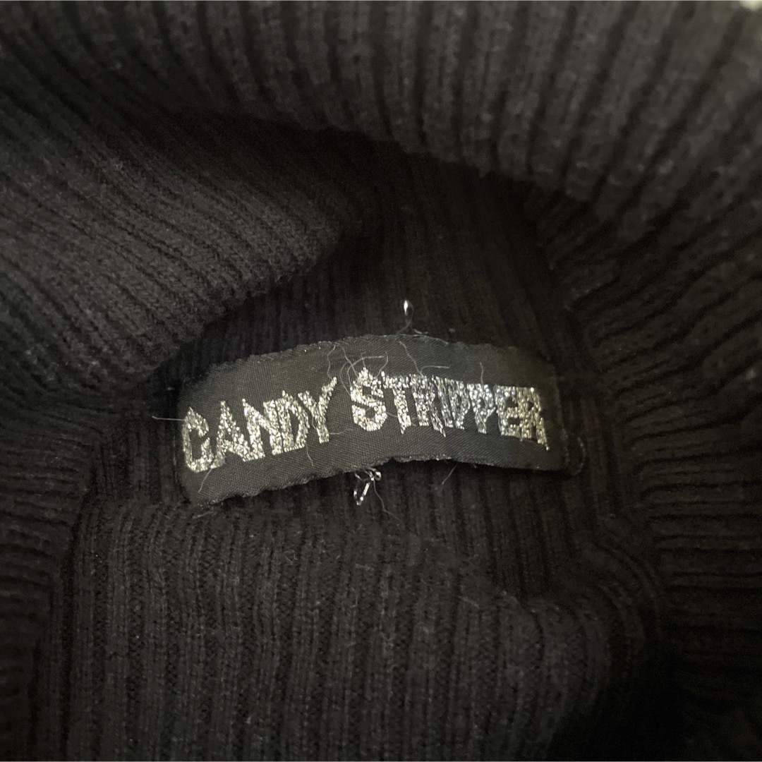 Candy Stripper(キャンディーストリッパー)のCandy Stripper ニット　タートルネック　黒　サイズ2 レディースのトップス(ニット/セーター)の商品写真