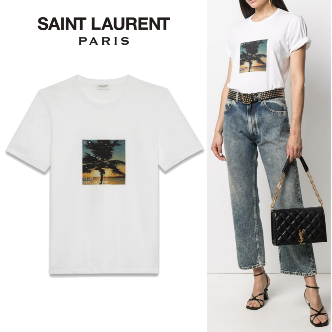 レディースSAINT LAURENT サンローラン VHS Sunset Tシャツ