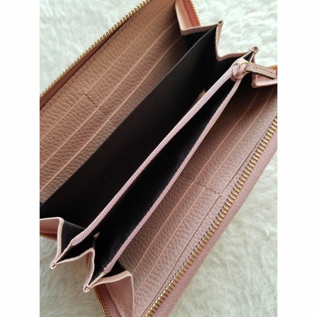 Gucci(グッチ)のGUCCI グッチ プチマーモント ラウンドファスナー 長財布 ライトピンク レディースのファッション小物(財布)の商品写真