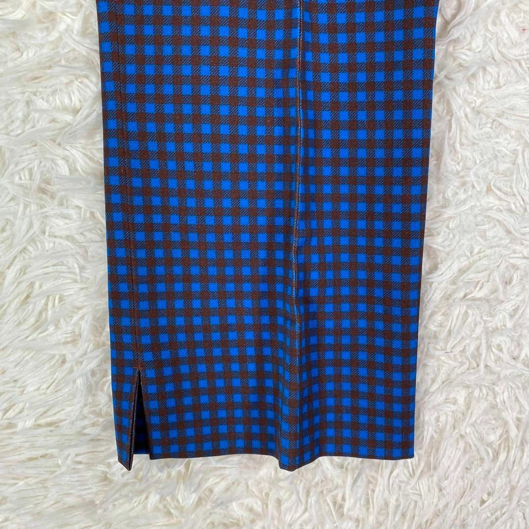 美品 PRADA プラダ チェック柄 クロップド パンツ
