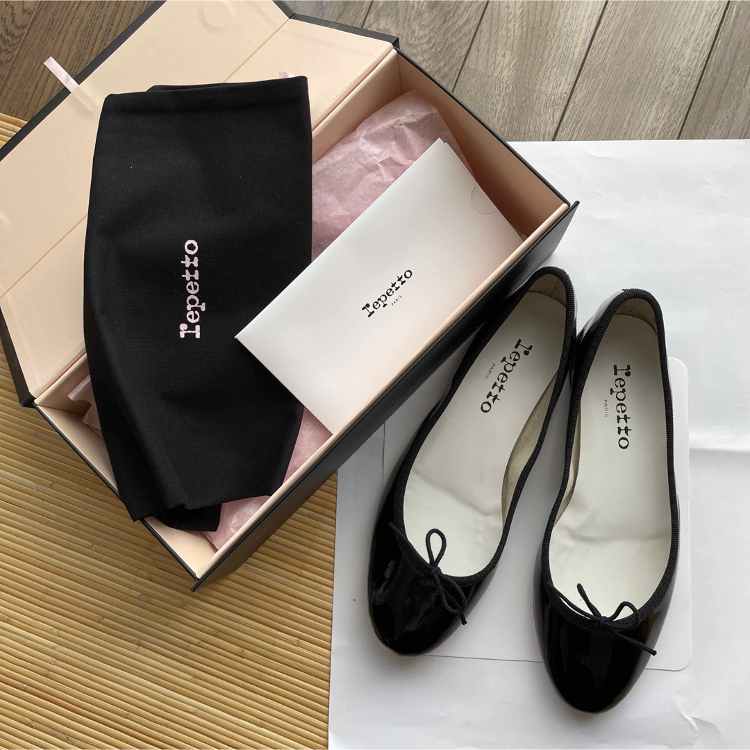 repetto - repetto 黒エナメルバレエシューズ 37.5の通販 by sakura's ...