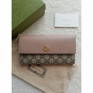 グッチ(Gucci)のGUCCI グッチ GGマーモント コンチネンタル ウォレット ダスティピンク(財布)