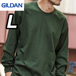 ギルタン(GILDAN)の新品未使用 ギルダン 6oz ウルトラコットン 無地 ロンT フォレスト L(Tシャツ/カットソー(七分/長袖))