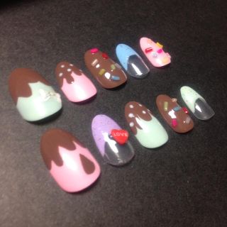 バレンタインスイーツネイル