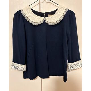 フランシュリッペ(franche lippee)のfranche lippee フランシュリっぺのトップス　紺(Tシャツ(半袖/袖なし))