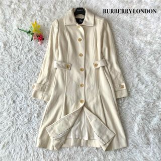 バーバリー(BURBERRY) ロングコート(レディース)(ホワイト/白色系)の