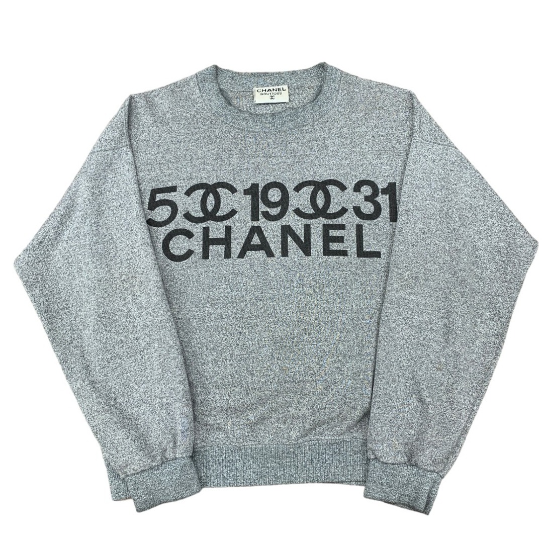 CHANEL(シャネル)の[USED/中古]CHANEL シャネル スウェット トレーナー 5 19 31 ココマーク ロゴ １９９０年代 ヴィンテージ グレー 中古 tdc-001861-4d レディースのトップス(トレーナー/スウェット)の商品写真