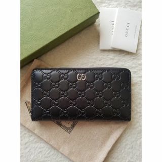 グッチ(Gucci)のGUCCI グッチ ドリアン レザー ジップ 長財布 ブラック(長財布)