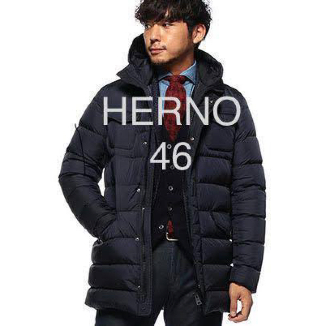 セールの定価 HERNO ヘルノ ダウンジャケット ネイビー サイズ46