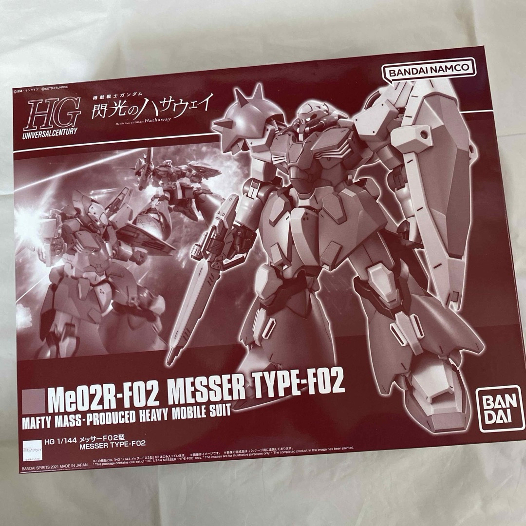 BANDAI(バンダイ)のガンプラ　HG1/144メッサーF02型（指揮官機）とメッサーF02型 エンタメ/ホビーのおもちゃ/ぬいぐるみ(模型/プラモデル)の商品写真