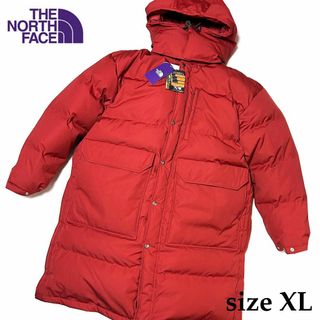 ザノースフェイス(THE NORTH FACE)の新品　XLサイズ　ノースフェイス パープルレーベル　ロングシエラパーカー　レッド(ダウンジャケット)