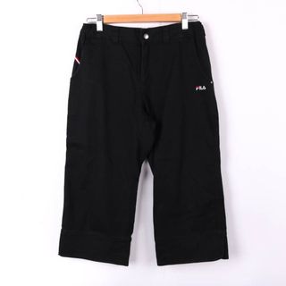 フィラ(FILA)のフィラ クロップドパンツ ハーフパンツ 無地 ゴルフウエア レディース Lサイズ ブラック FILA(クロップドパンツ)