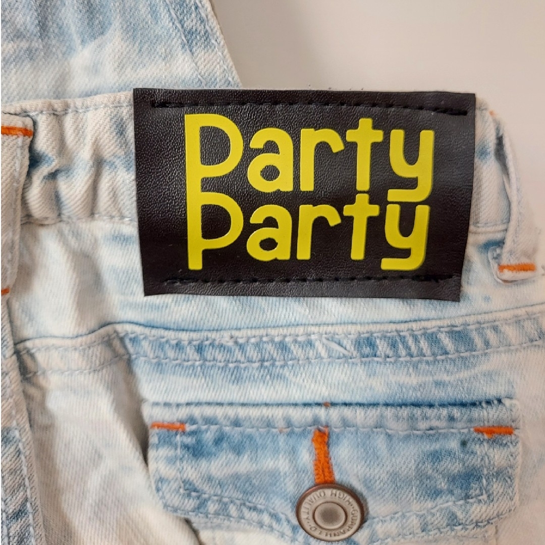 PARTYPARTY(パーティーパーティー)の4月限定値下げ中!! partyparty♡デニム オーバーオール 70 キッズ/ベビー/マタニティのベビー服(~85cm)(ロンパース)の商品写真