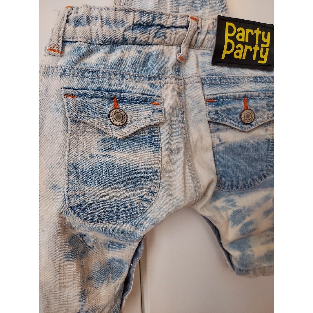 PARTYPARTY(パーティーパーティー)の4月限定値下げ中!! partyparty♡デニム オーバーオール 70 キッズ/ベビー/マタニティのベビー服(~85cm)(ロンパース)の商品写真