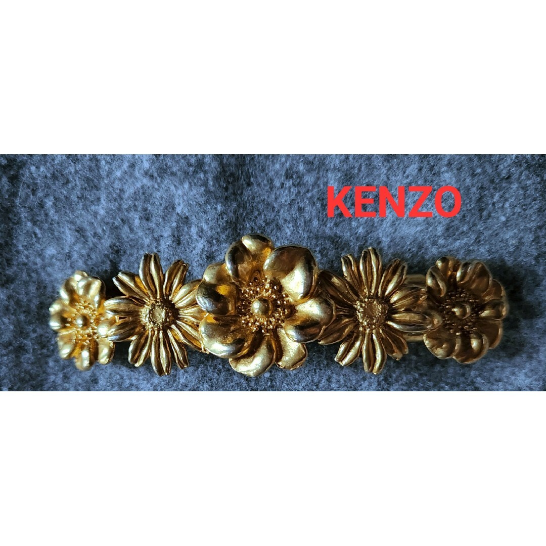 KENZO - 美品 KENZO ヴィンテージ バレッタ ゴールド はなの通販 by ...