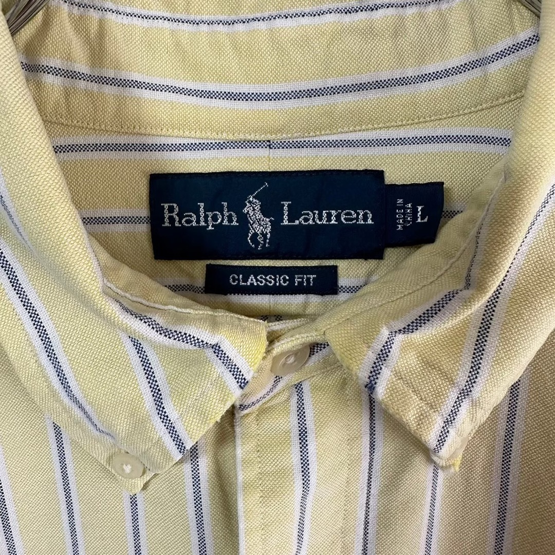 Ralph Lauren(ラルフローレン)のRalph Lauren ラルフローレン 長袖シャツ L ストライプ 刺繍ロゴ メンズのトップス(シャツ)の商品写真