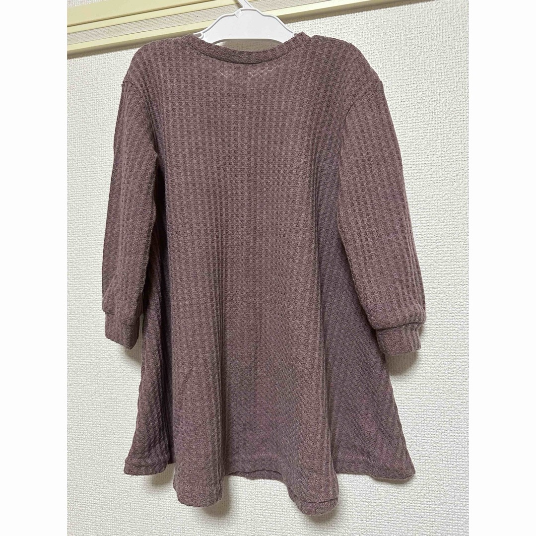 SHEIN(シーイン)のSHEIN ワッフルニットワンピース キッズ/ベビー/マタニティのキッズ服女の子用(90cm~)(ワンピース)の商品写真