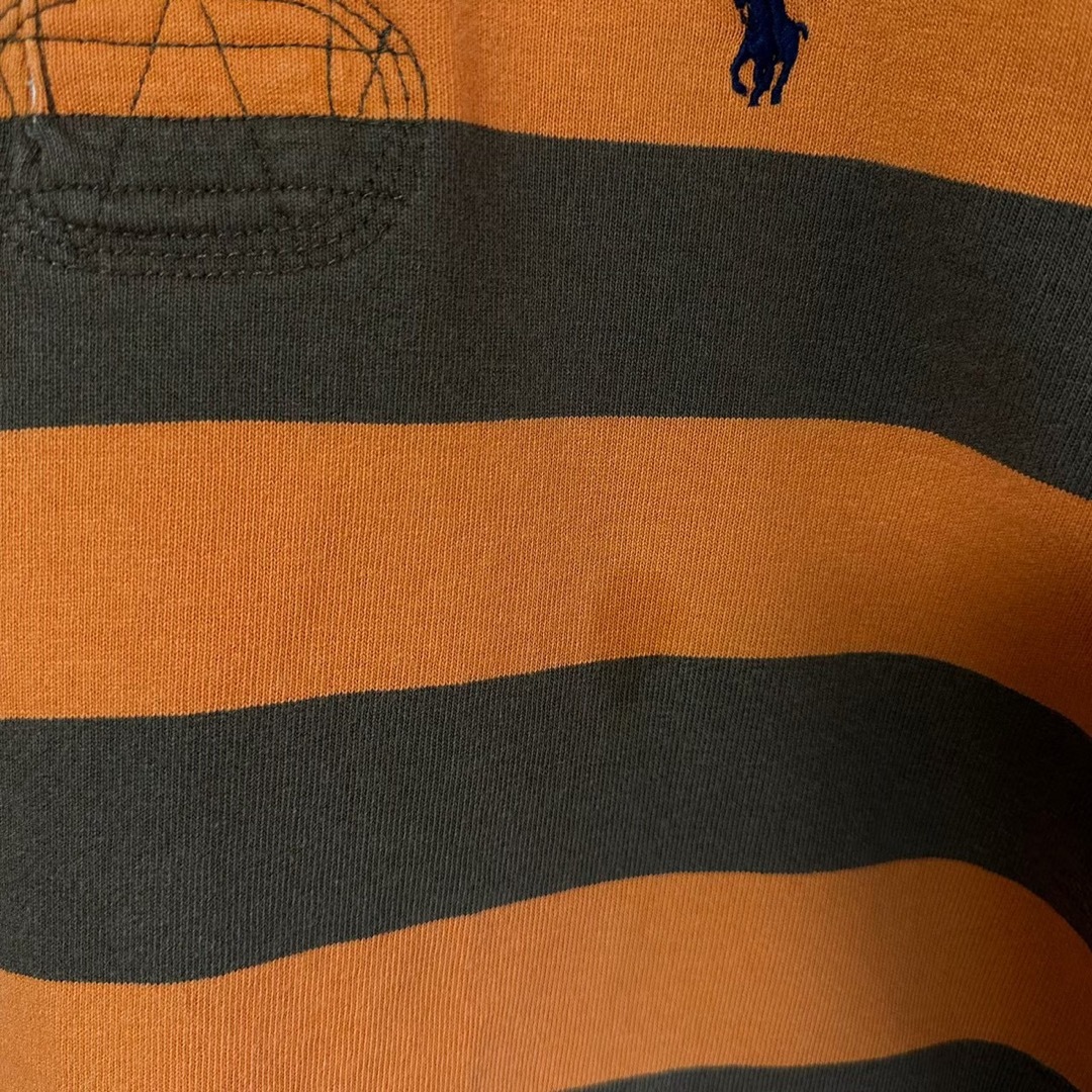 Ralph Lauren(ラルフローレン)のRalph Lauren ラガーシャツ 刺繍ロゴ ワンポイントロゴ ボーダー メンズのトップス(ポロシャツ)の商品写真