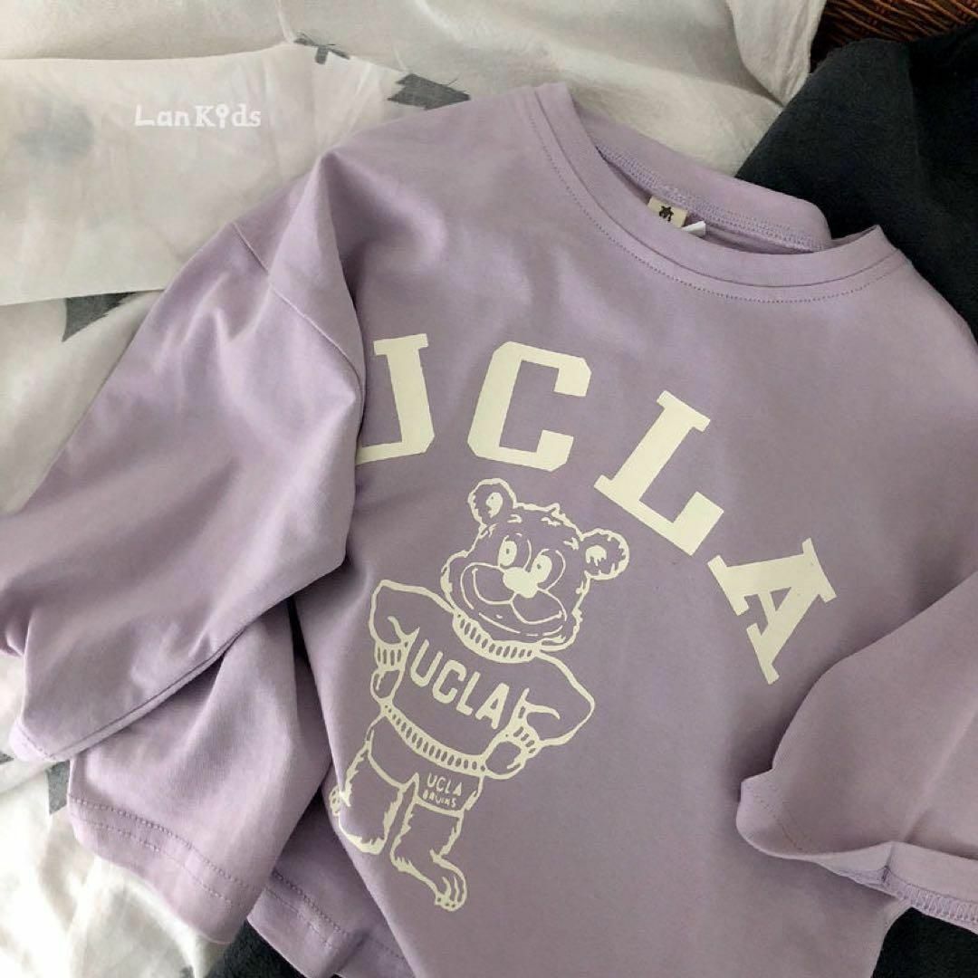 キッズ コットン Tシャツ　ロンT 長袖　韓国子供服　UCLA ucla 80 キッズ/ベビー/マタニティのベビー服(~85cm)(Ｔシャツ)の商品写真