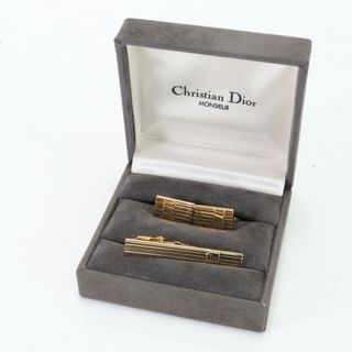 【美品】 dior ディオール カフスボタン スーツアクセ ゴールド シルバー