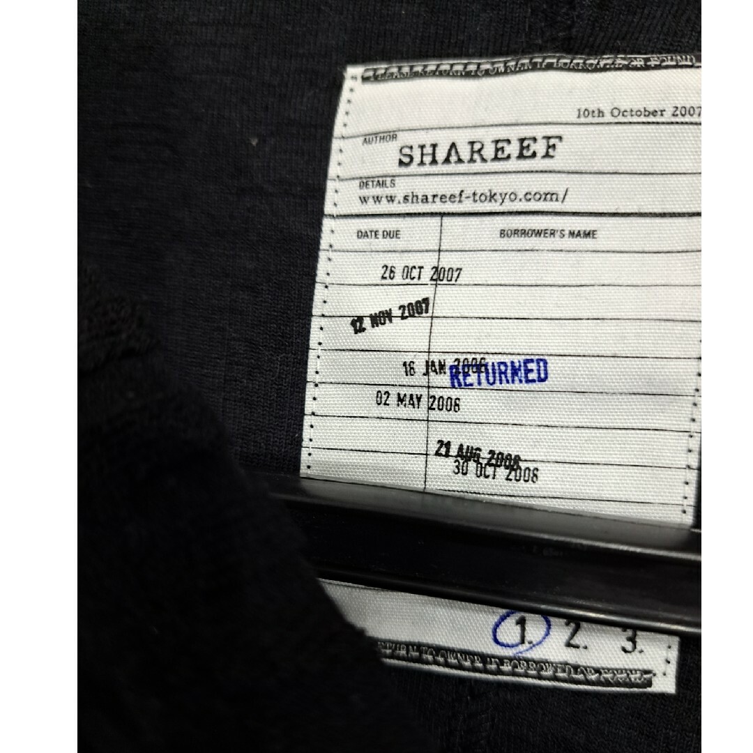 未使用　SHAREEF　ジャガードシャツ　ローマ数字　チャコールグレー