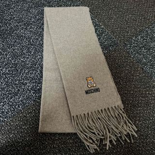 MOSCHINO - 美品 21AW モスキーノ MOSCHINO テディベア ロゴ ウール ... 美品 21AW モスキーノ MOSCHINO テディベア ロゴ ウール マフラー