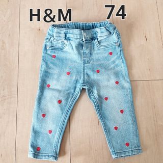 エイチアンドエム(H&M)のH＆M♡ハート柄デニム 女の子 70(パンツ)