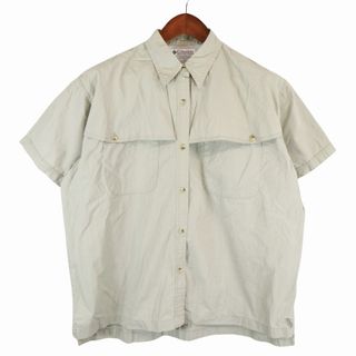 コロンビア(Columbia)のColumbia コロンビア PFG コットン 半袖シャツ アウトドア フィッシング グレー (メンズ XL) 中古 古着 O9075(シャツ)