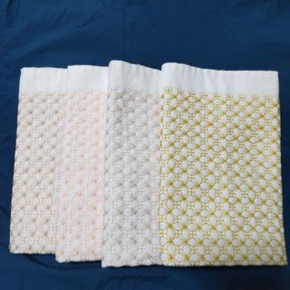 刺し子ふきん 花ふきん ダルマ糸 あじさい刺し(キッチン小物)