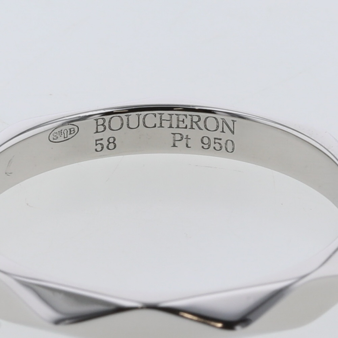 BOUCHERON(ブシュロン)のブシュロン リング 指輪 ファセット ミディアム 幅約2.8mm JAL00014 プラチナPT950 18号 メンズ Boucheron 【中古】 K30930719 メンズのアクセサリー(リング(指輪))の商品写真