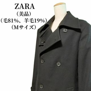 ZARA コットンコート 厚手 Mサイズ ブラック