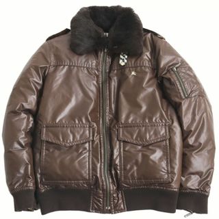 バーバリー(BURBERRY) ダウンジャケット(メンズ)(ブラック/黒色系)の