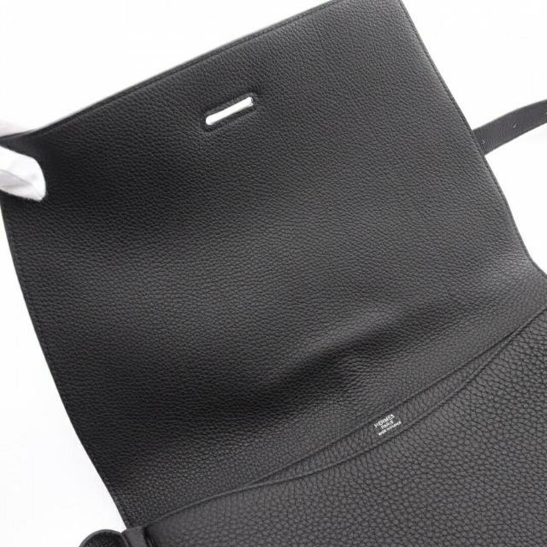 Hermes(エルメス)のスティーブ ライト ショルダーバッグ トゴ ブラック シルバー金具 C刻印 メンズのバッグ(ショルダーバッグ)の商品写真