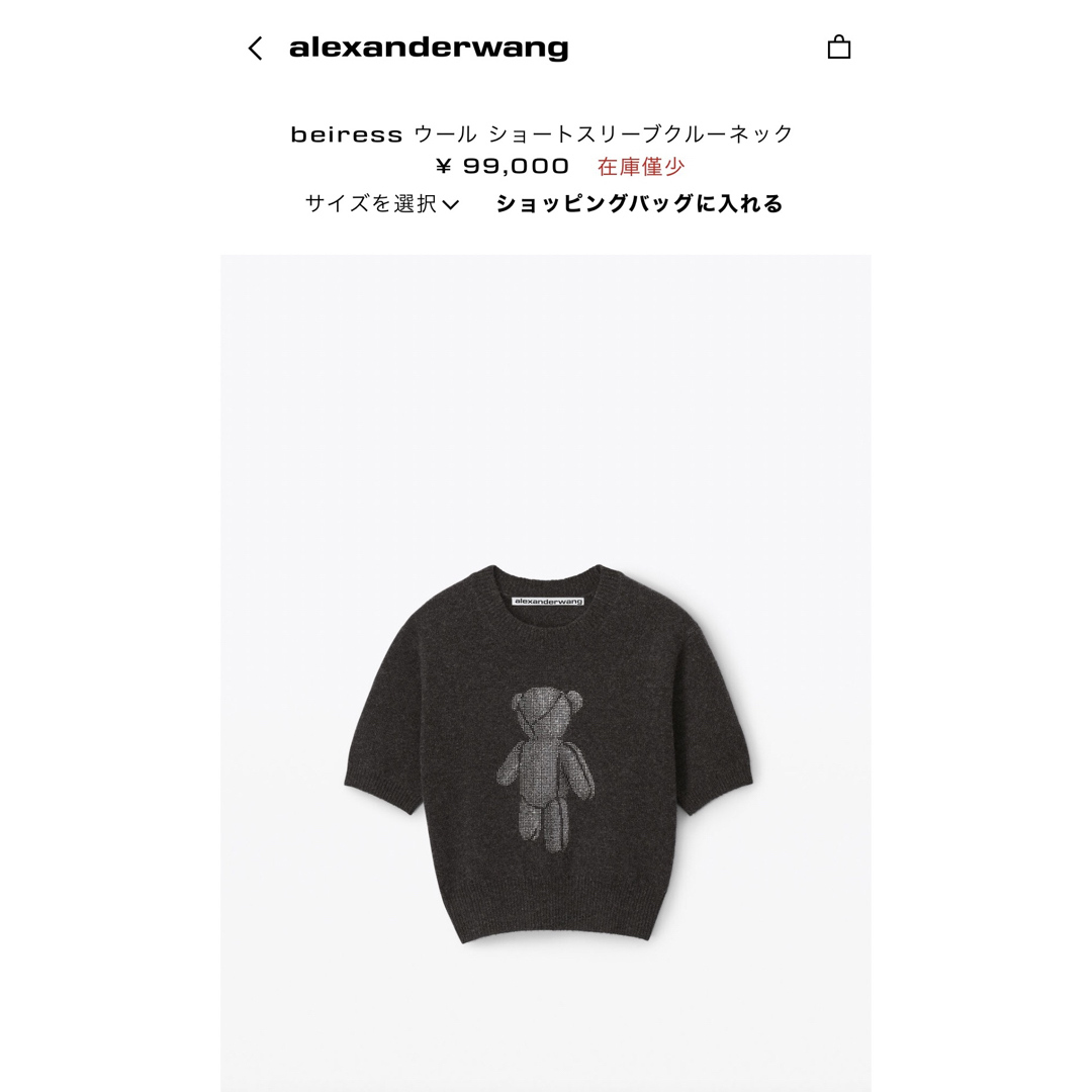 Alexander Wang(アレキサンダーワン)の■ Alexander Wang beiress ショートスリーブ セーター ■ レディースのトップス(ニット/セーター)の商品写真