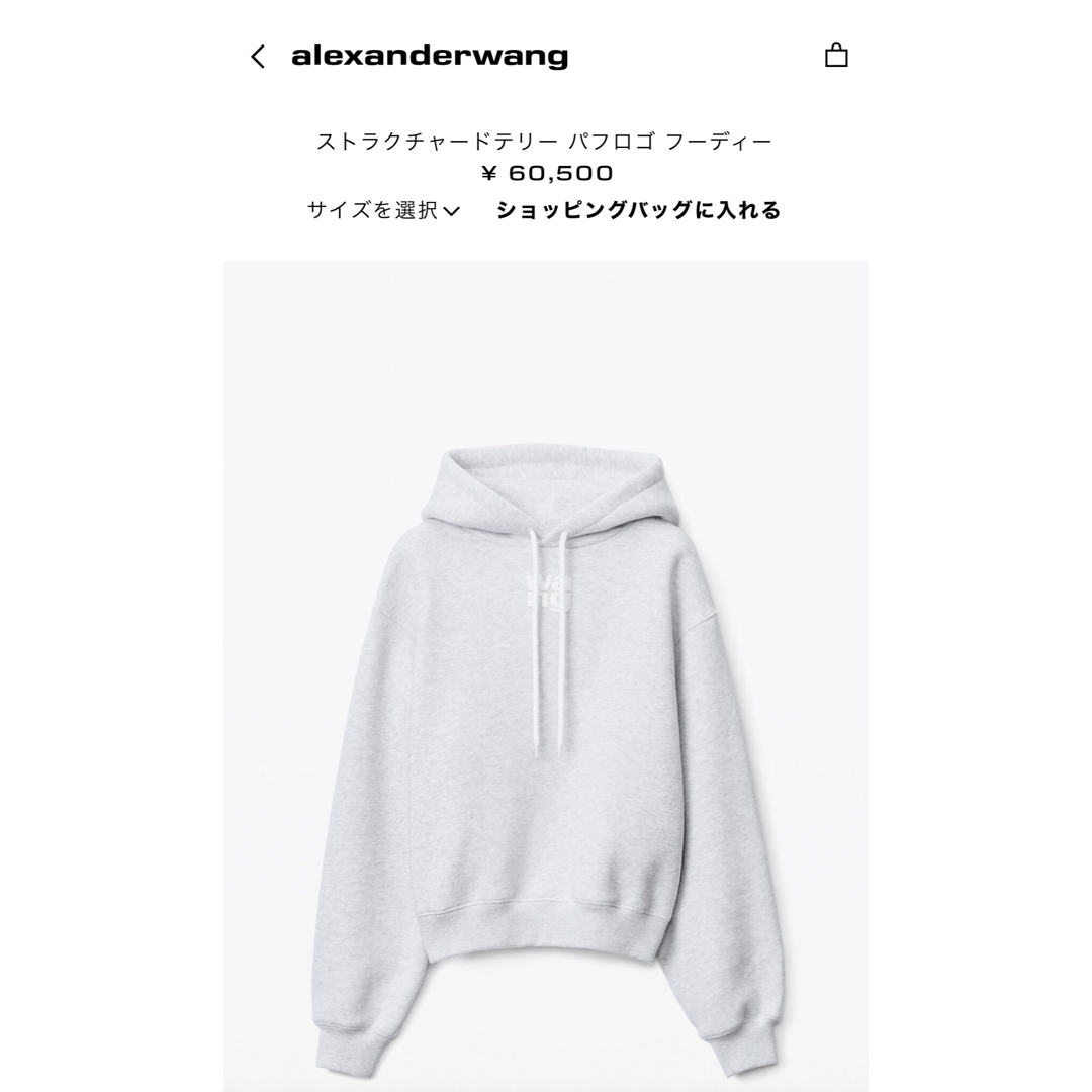 ■ Alexander Wang  コットン テリー ロゴフーディ ■