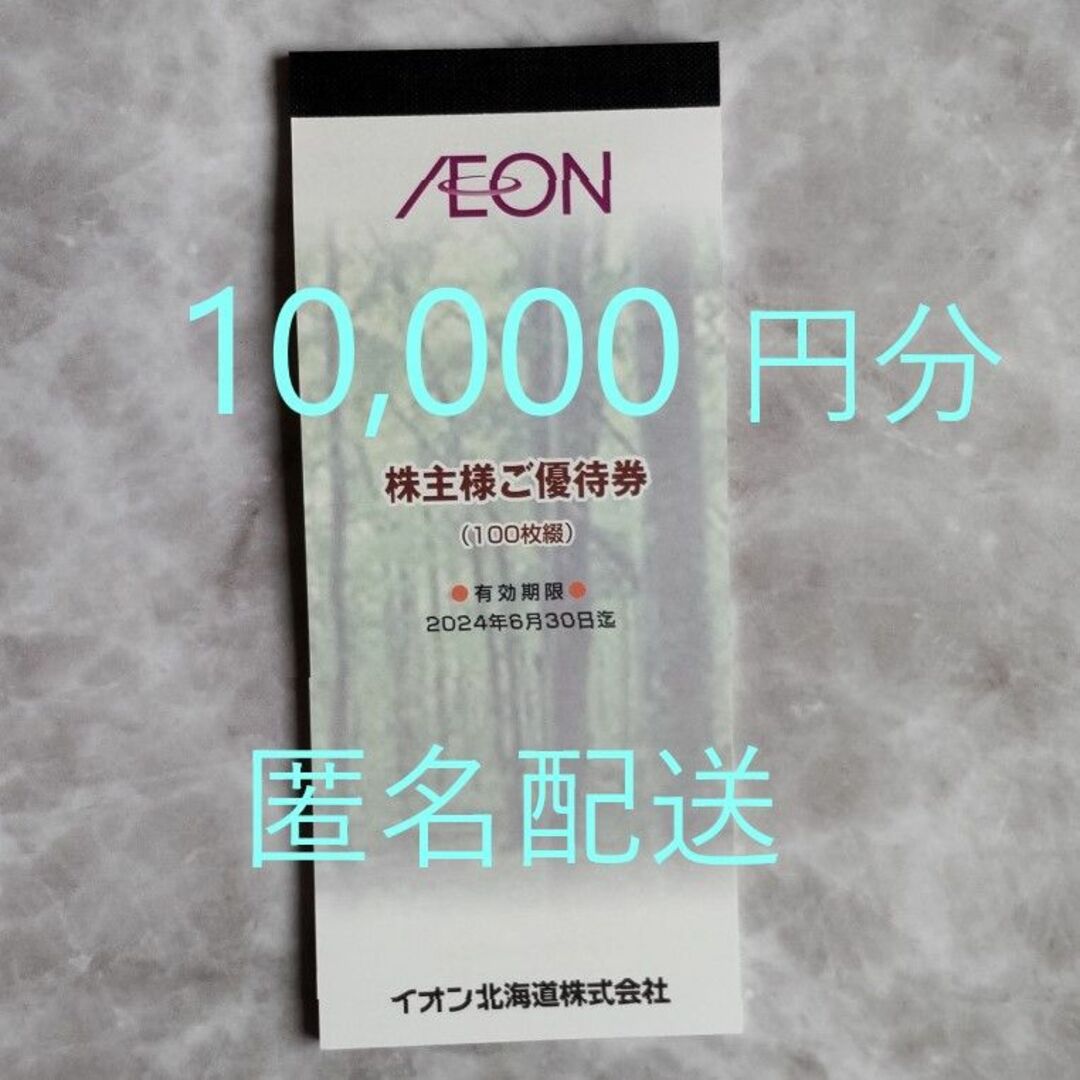 優待券/割引券イオン北海道 株主優待 10000円分（2500円×4冊