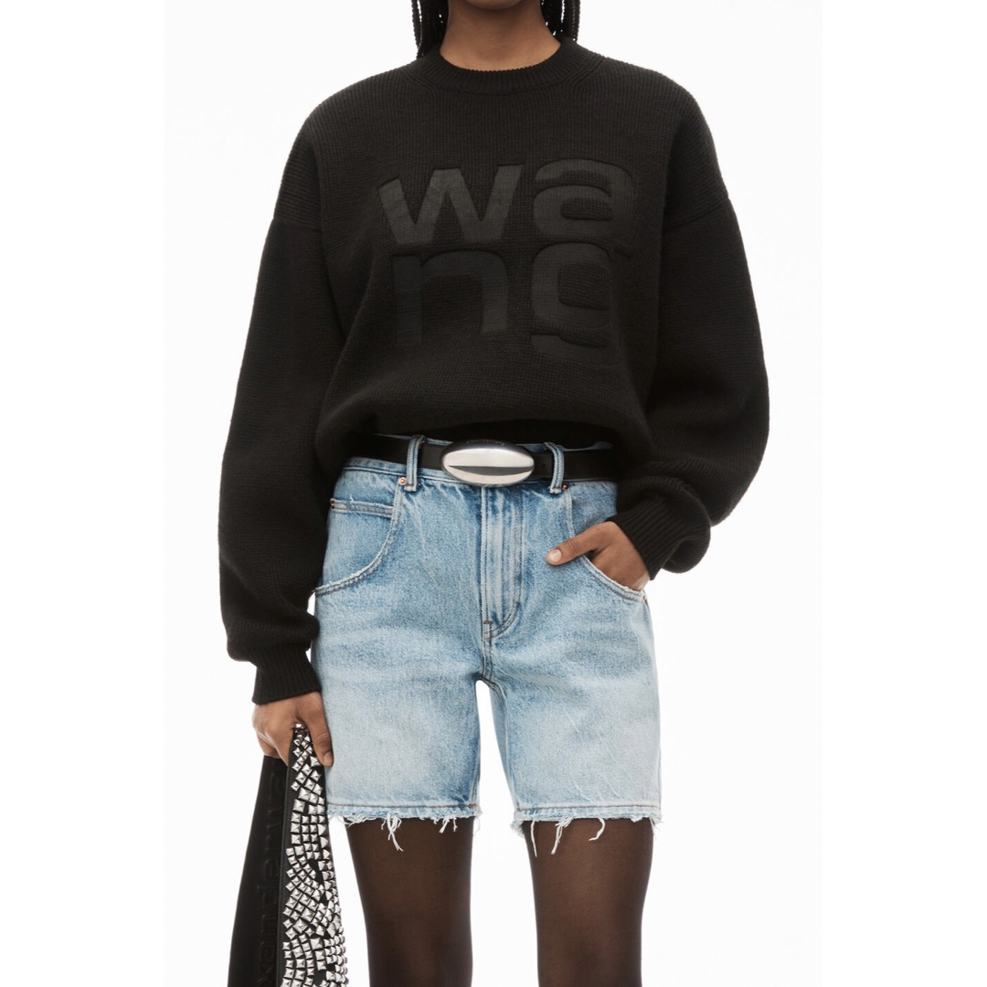 ■ alexander wang.t コンパクトデボス クルーネック ニット ■