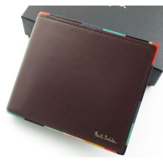 ポールスミス(Paul Smith)の☆贈り物に☆新品☆箱付 ポールスミス 人気ストライプ 折り財布 ワイン☆(折り財布)