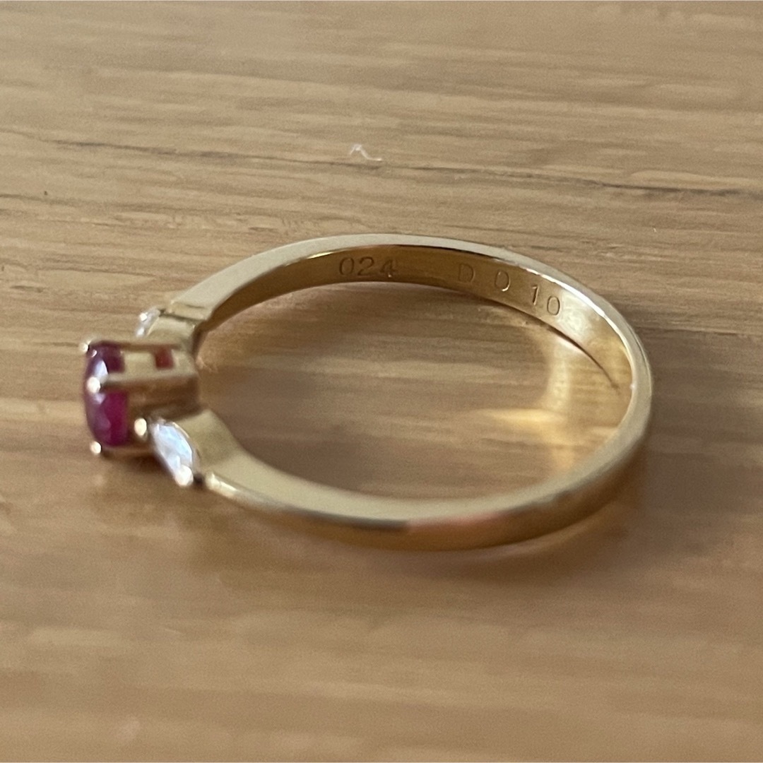 K18 ルビー ダイヤモンド　リング レディースのアクセサリー(リング(指輪))の商品写真